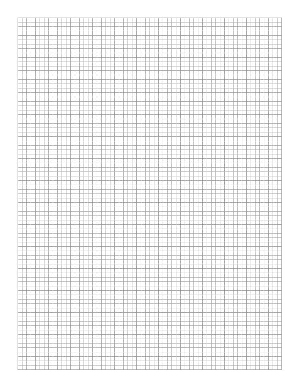 Letter Size, 100 sheets, Graph Paper, 10 sq/inch