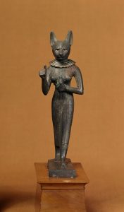 Egyptian_-_Statuette_of_a_Standing_Bastet_-_Walters_54408
